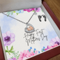 Baby Feet Heart Necklace
