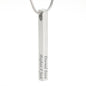 Vertical Stick Necklace Stainless or Gold custom engraved - tuttostyle4u