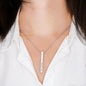 Vertical Stick Necklace Stainless or Gold custom engraved - tuttostyle4u