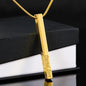 Vertical Stick Necklace Stainless or Gold custom engraved - tuttostyle4u