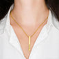 Vertical Stick Necklace Stainless or Gold custom engraved - tuttostyle4u