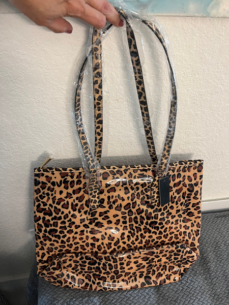 Kendall + Kylie Leopard PVC Shopper Tote Bag - tuttostyle4u