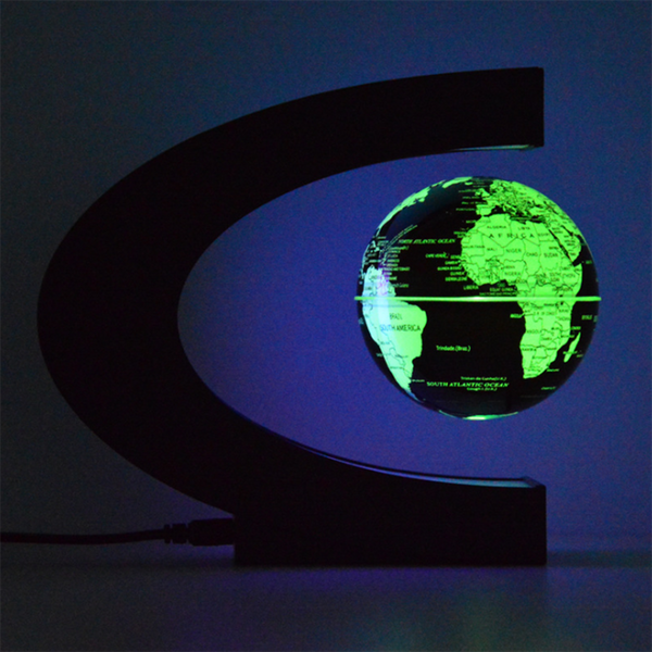 Magnetic Levitation 3D Globe with LED Light, Cool Gadgets Floating Lamp Globe Decor, Office Decoration - tuttostyle4u