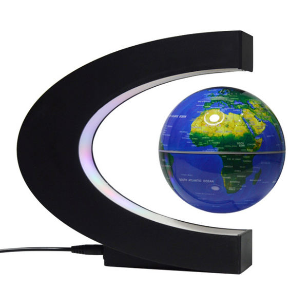 Magnetic Levitation 3D Globe with LED Light, Cool Gadgets Floating Lamp Globe Decor, Office Decoration - tuttostyle4u