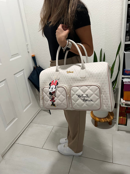 Disney Minnie Mouse Weekender Quilted Pattern Travel Bag Duffel