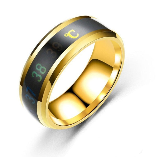 Smart Sensor Body Temperature Ring Man Women Multifunctional Stainless Steel Display Real-time Temperature Test Finger Rings - tuttostyle4u