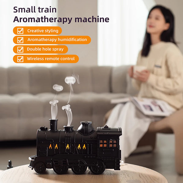 Essential Oil Diffuser 300ML Train Cool Mist Humidifier Quiet Aromatherapy Diffuser with Night Light for Bedroom Desk