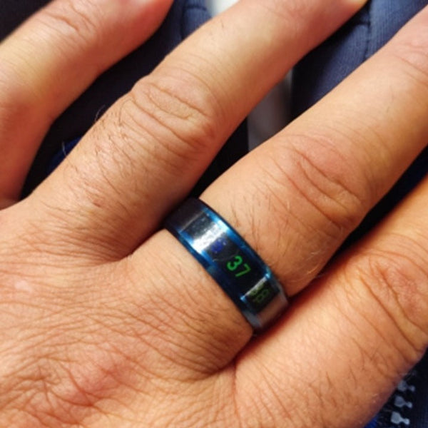 Smart Sensor Body Temperature Ring Man Women Multifunctional Stainless Steel Display Real-time Temperature Test Finger Rings - tuttostyle4u