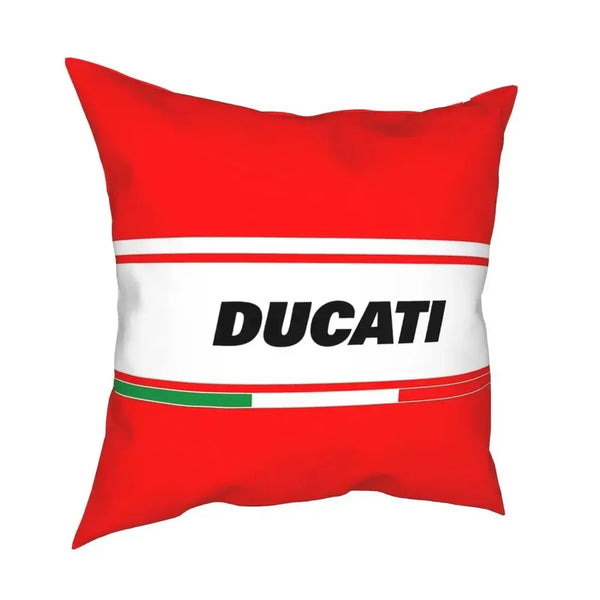 DUCATI-Inspired Italy Square Pillowcase, Cushion Cover, Classic Pillow Cover, Throw Pillow Cover, Home Decor