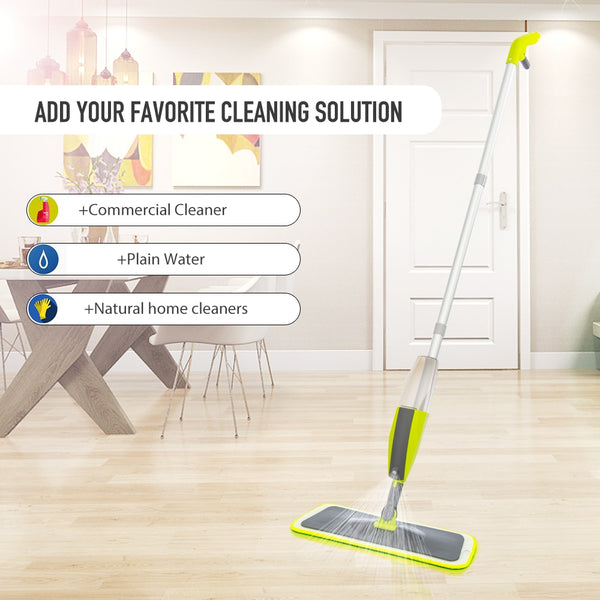 Spray Mop Broom Set Magic Flat Mops for Floor Home Cleaning Tool Brooms Household with Reusable Microfiber Pads Rotating Mop - tuttostyle4u