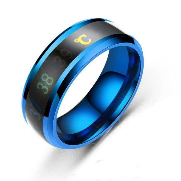 Smart Sensor Body Temperature Ring Man Women Multifunctional Stainless Steel Display Real-time Temperature Test Finger Rings - tuttostyle4u