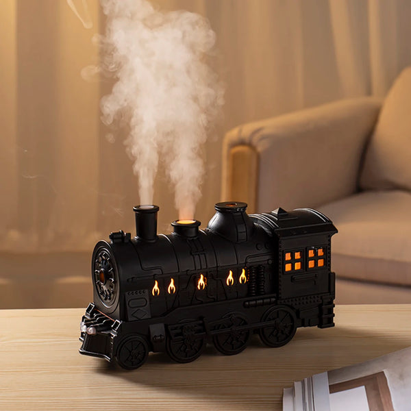 Essential Oil Diffuser 300ML Train Cool Mist Humidifier Quiet Aromatherapy Diffuser with Night Light for Bedroom Desk