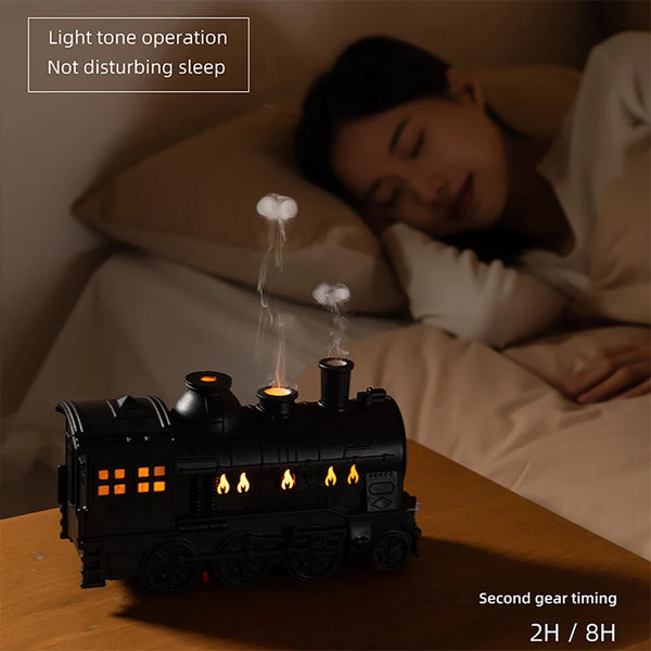 Essential Oil Diffuser 300ML Train Cool Mist Humidifier Quiet Aromatherapy Diffuser with Night Light for Bedroom Desk