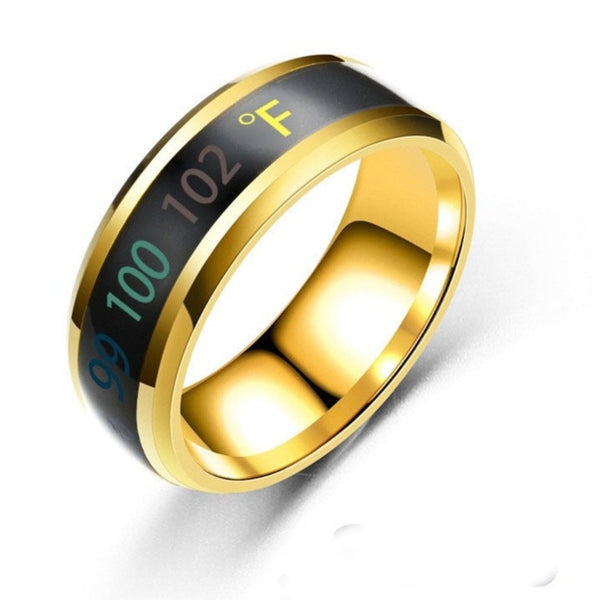 Smart Sensor Body Temperature Ring Man Women Multifunctional Stainless Steel Display Real-time Temperature Test Finger Rings - tuttostyle4u