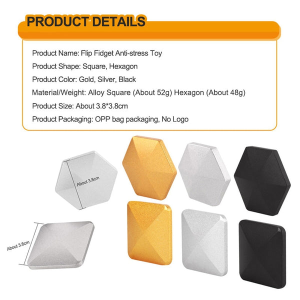 Flipo Flip Toy, Desktop Pocket Stress Relieve Fingertip Decompression Toy Metal Fingertip for Car Office, Decompression Pocket Energy, Stress Relief Spinning ADHD Anxiety Toys for Adult Kid Autism - tuttostyle4u