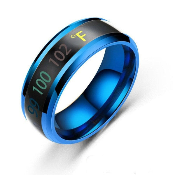 Smart Sensor Body Temperature Ring Man Women Multifunctional Stainless Steel Display Real-time Temperature Test Finger Rings - tuttostyle4u