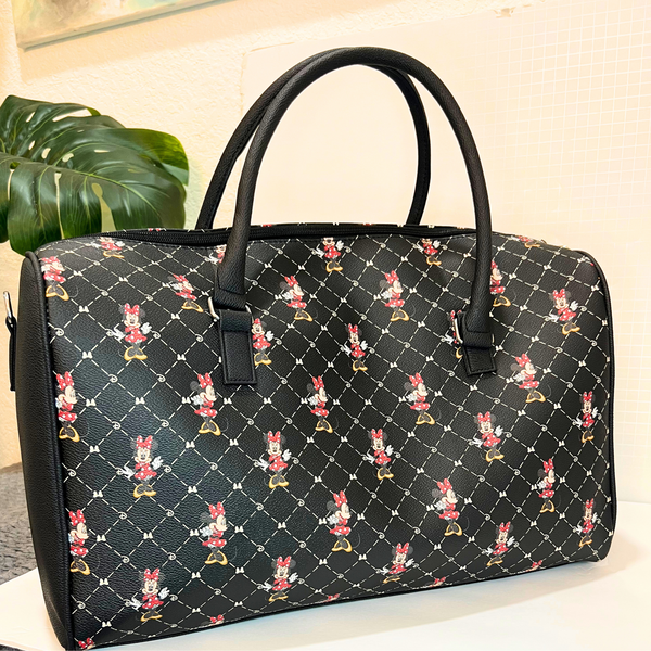 Disney Minnie Mouse Duffel Weekender Travel Bag with Minnie Ears Coin Purse - tuttostyle4u