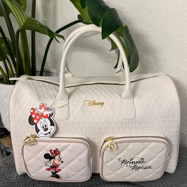 Disney Minnie Mouse Weekender Quilted Pattern Travel Bag Duffel - tuttostyle4u