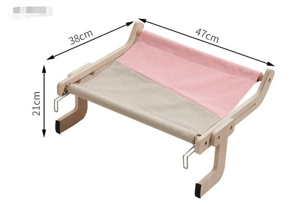 Mewoofun Sturdy Cat Window Perch Wooden Assembly Hanging Bed Cotton Canvas Easy Washable Multi-Ply Plywood Hot Selling Hammock - tuttostyle4u