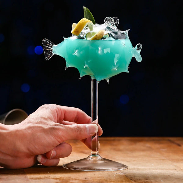 Creative Pufferfish Cocktail Glass Transparent - tuttostyle4u