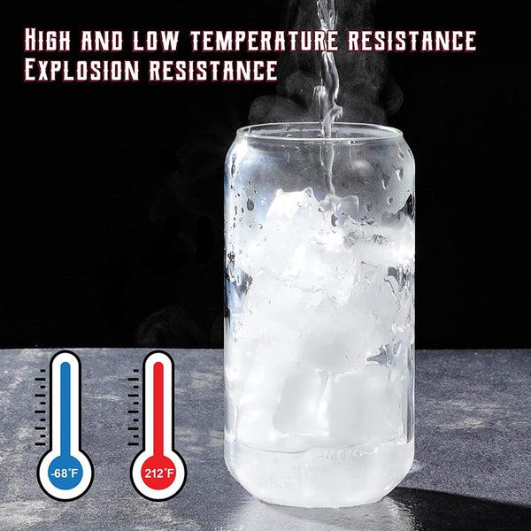 500ml Glass Cup With Lid and Straw - tuttostyle4u