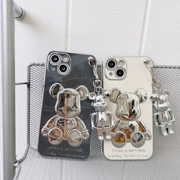 3D Bear Chain Phone Case for iPhones - tuttostyle4u