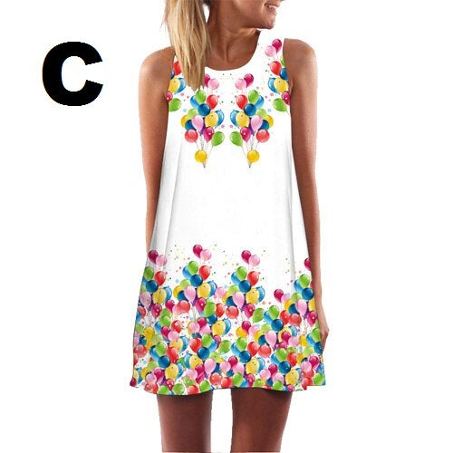 Sleeveless Summer Short Dress - tuttostyle4u
