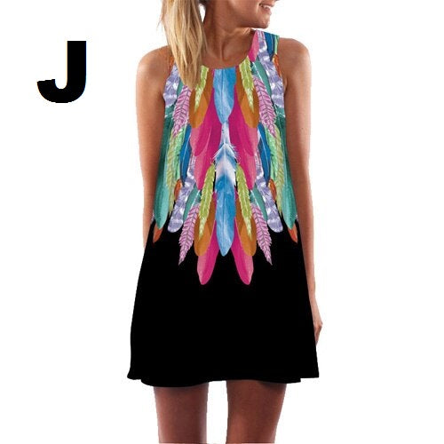Sleeveless Summer Short Dress - tuttostyle4u