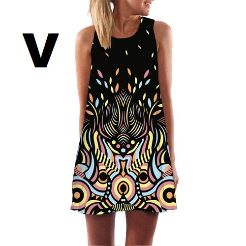 Sleeveless Summer Short Dress - tuttostyle4u