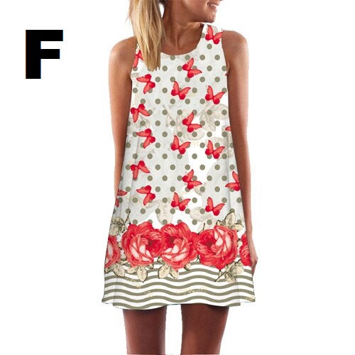 Sleeveless Summer Short Dress - tuttostyle4u