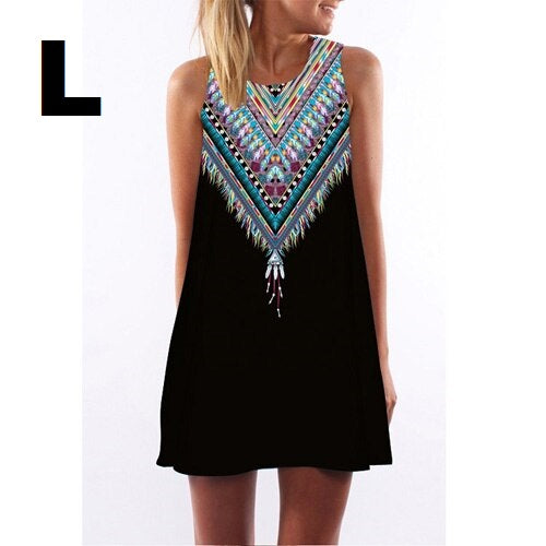 Sleeveless Summer Short Dress - tuttostyle4u