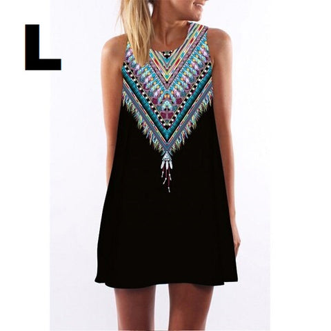 Sleeveless Summer Short Dress - tuttostyle4u