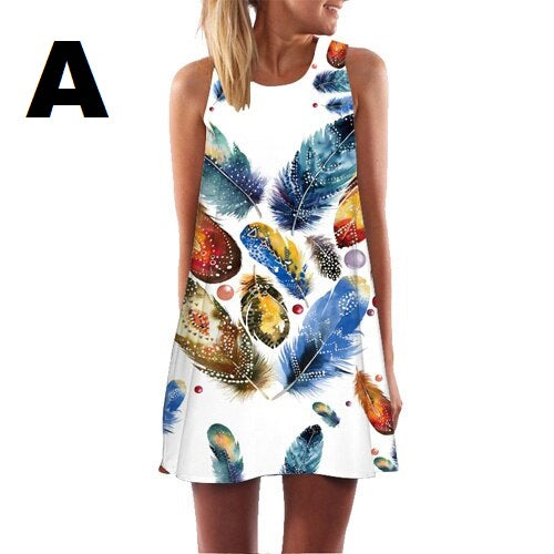 Sleeveless Summer Short Dress - tuttostyle4u