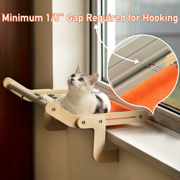 Mewoofun Sturdy Cat Window Perch Wooden Assembly Hanging Bed Cotton Canvas Easy Washable Multi-Ply Plywood Hot Selling Hammock - tuttostyle4u