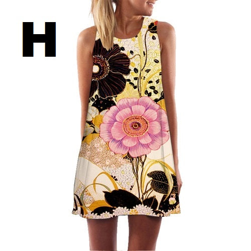 Sleeveless Summer Short Dress - tuttostyle4u