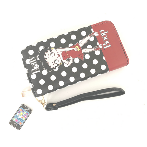 Betty Boop Wallet White Dots L - tuttostyle4u