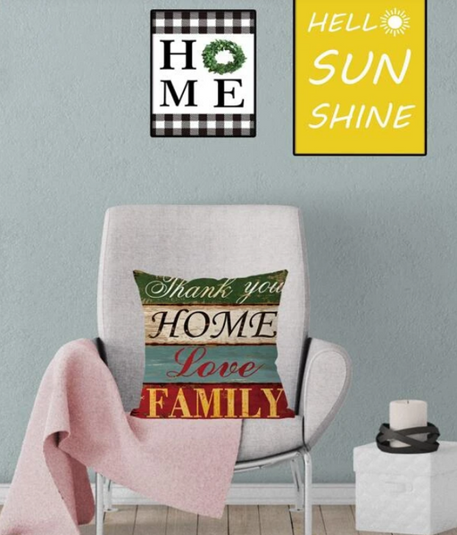 Home Graphic Cushion Cover Without Filler - tuttostyle4u