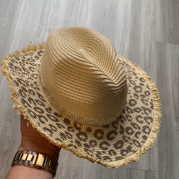 Leopard Straw Hat Decorated - tuttostyle4u