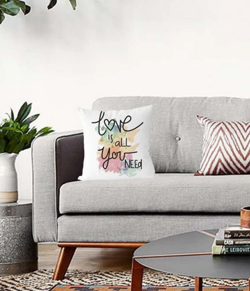 Love is.. Graphic Cushion Cover Without Filler - tuttostyle4u