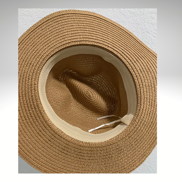 Santorini Straw Hat Handmade with tassels black - tuttostyle4u