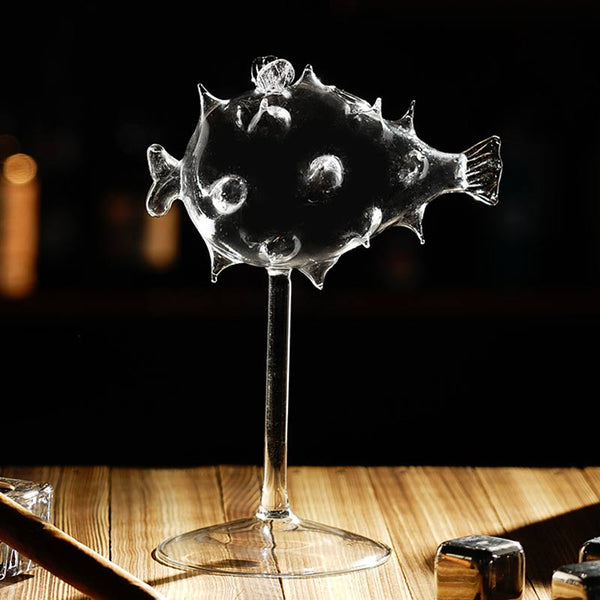 Creative Pufferfish Cocktail Glass Transparent - tuttostyle4u