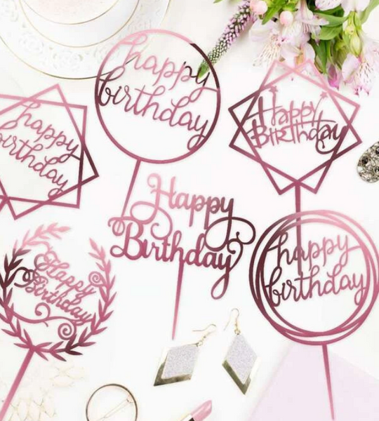 Random Birthday Cake Topper 6pcs - tuttostyle4u