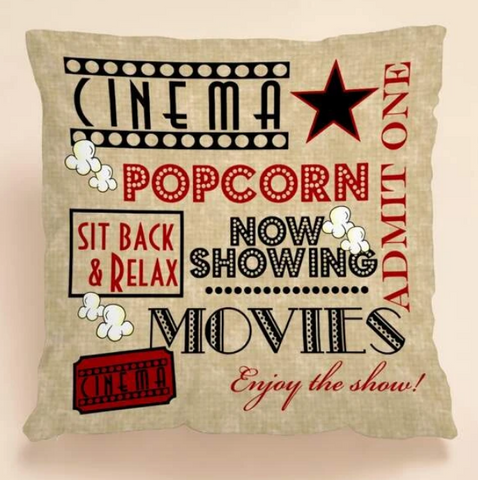 Movies Graphic Vintage Cushion Cover Without Filler - tuttostyle4u
