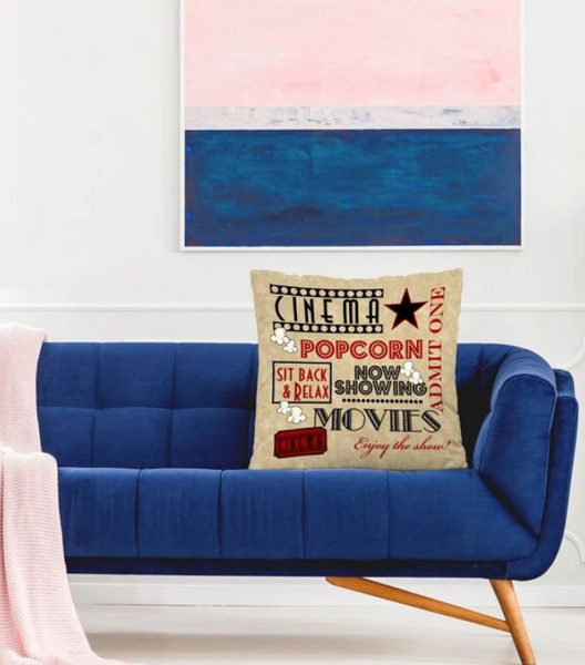 Movies Graphic Vintage Cushion Cover Without Filler - tuttostyle4u