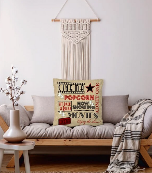Movies Graphic Vintage Cushion Cover Without Filler - tuttostyle4u