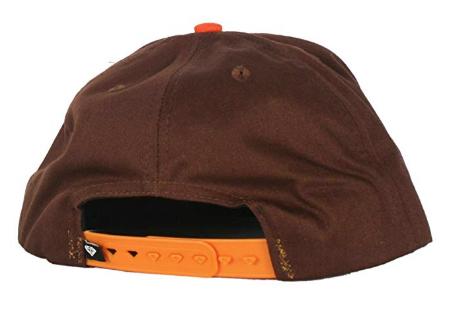 Diamond OG Logo Snapback Hat  Brown/Org - tuttostyle4u