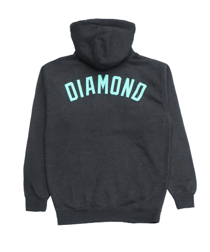 Diamond Supply Arch Zip Hoodie Charcoal - tuttostyle4u