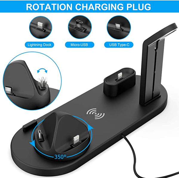 6 in 1 Wireless Charger Station - tuttostyle4u