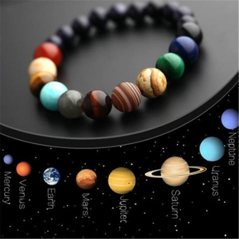 Eight Planets Bead Bracelet Natural Stone - tuttostyle4u
