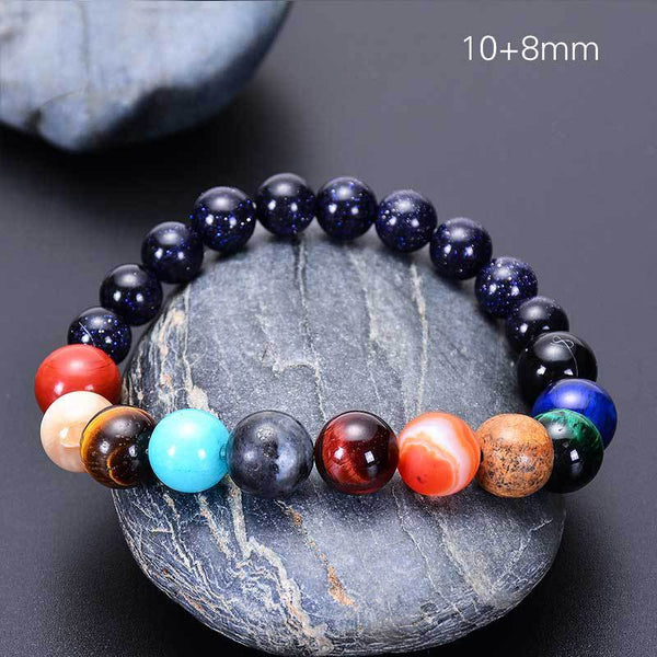 Eight Planets Bead Bracelet Natural Stone - tuttostyle4u
